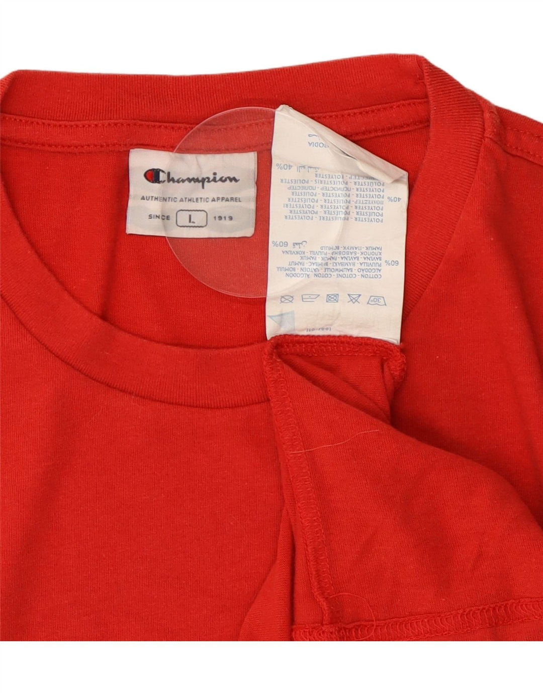 CHAMPION Camiseta gráfica para hombre Top grande de algodón rojo