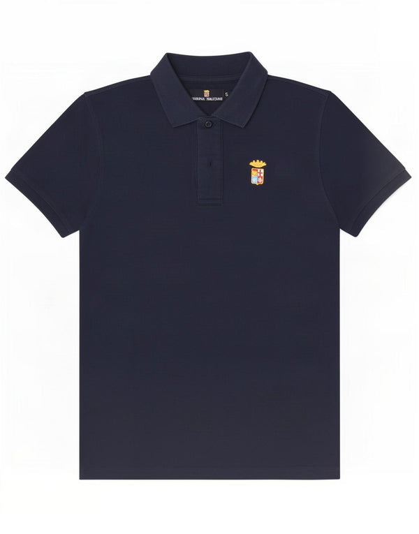 Marina Militare Mens Polo Shirt Small Navy Blue Cotton