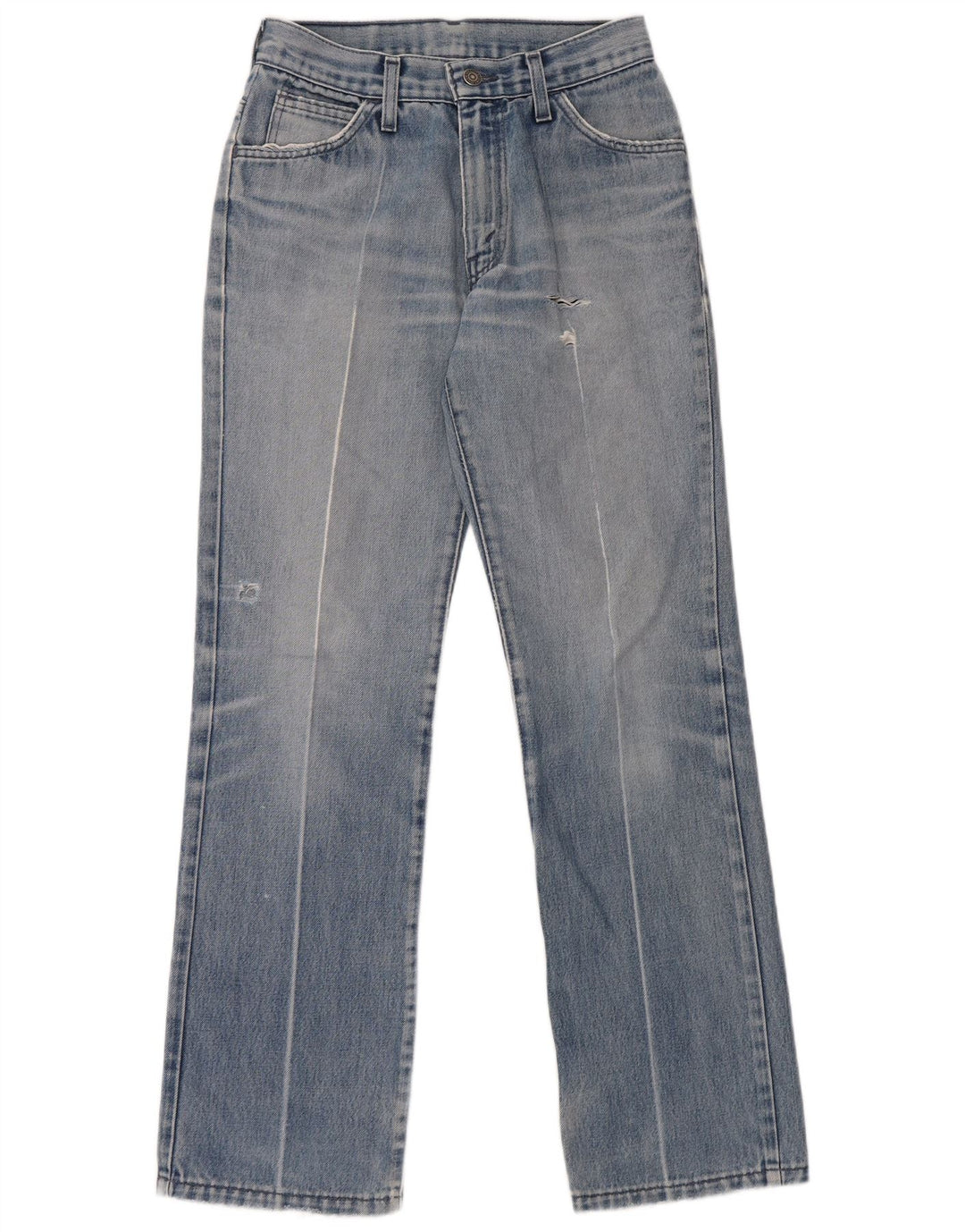 Levi's Vaqueros Rectos Desgastados Para Mujer W28 L32 Algodón Azul