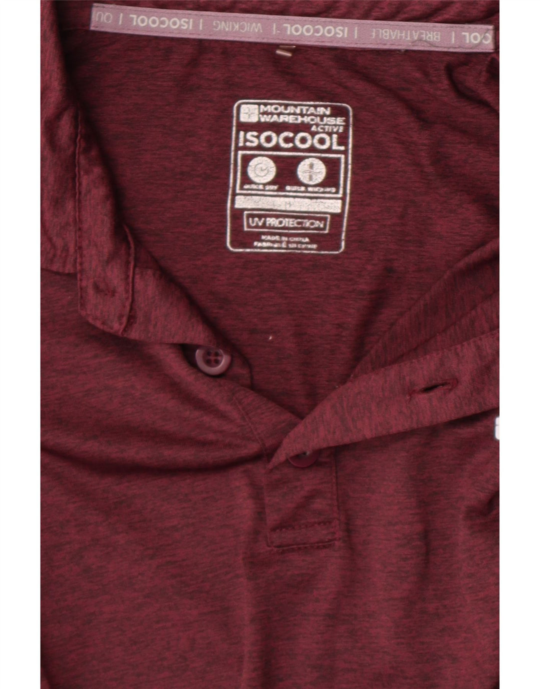 Polo para hombre de Mountain Warehouse en color granate mediano