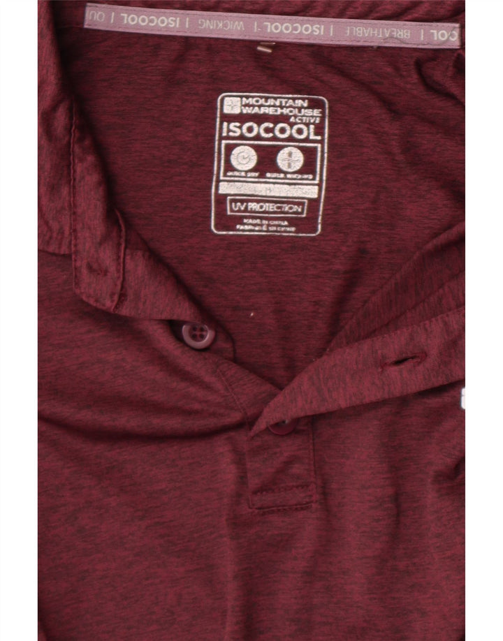 Polo para hombre de Mountain Warehouse en color granate mediano
