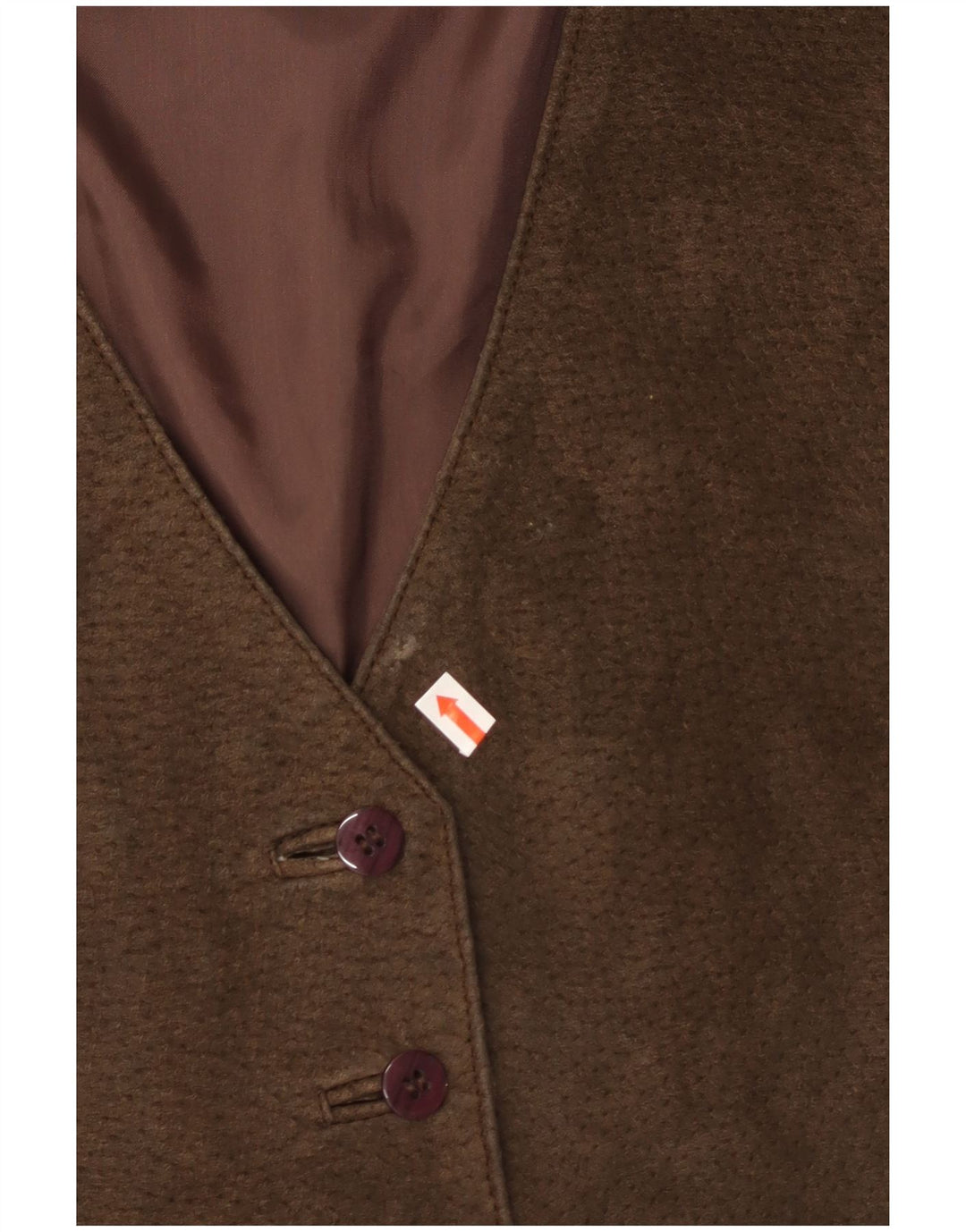 CALLE. BERNARD Chaleco de ante para mujer UK 44 Poliamida marrón medio