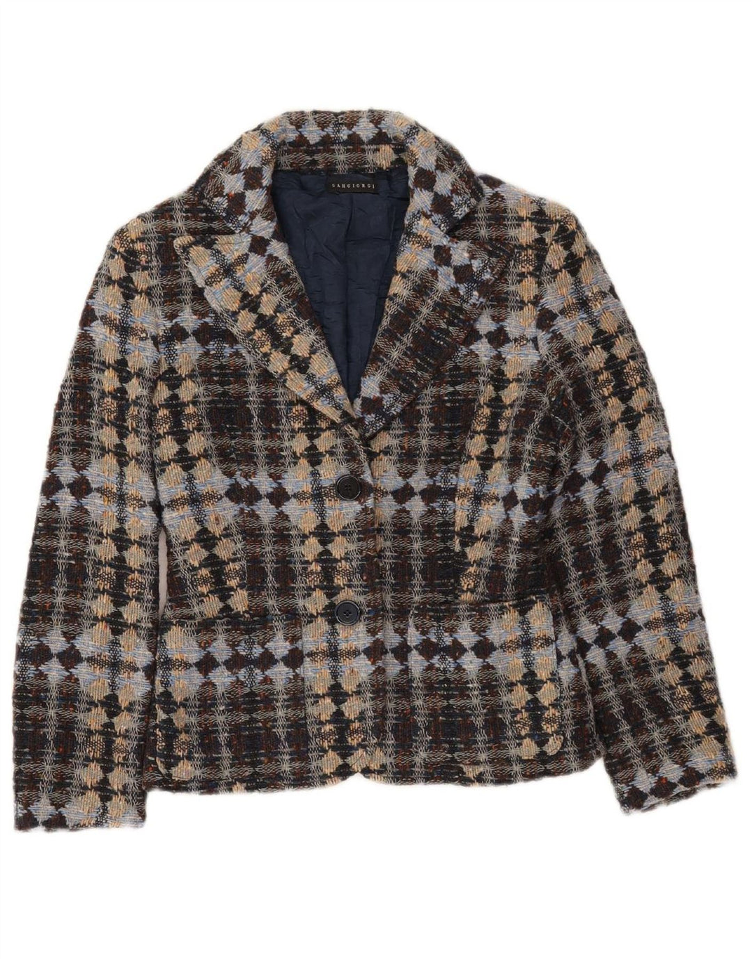 SANGIORGIO Womens 2 Button Blazer Jacket IT 42 Medium Multicoloured