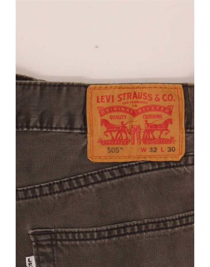 Levi's Jeans rectos 505 para hombre W32 L30 Algodón gris