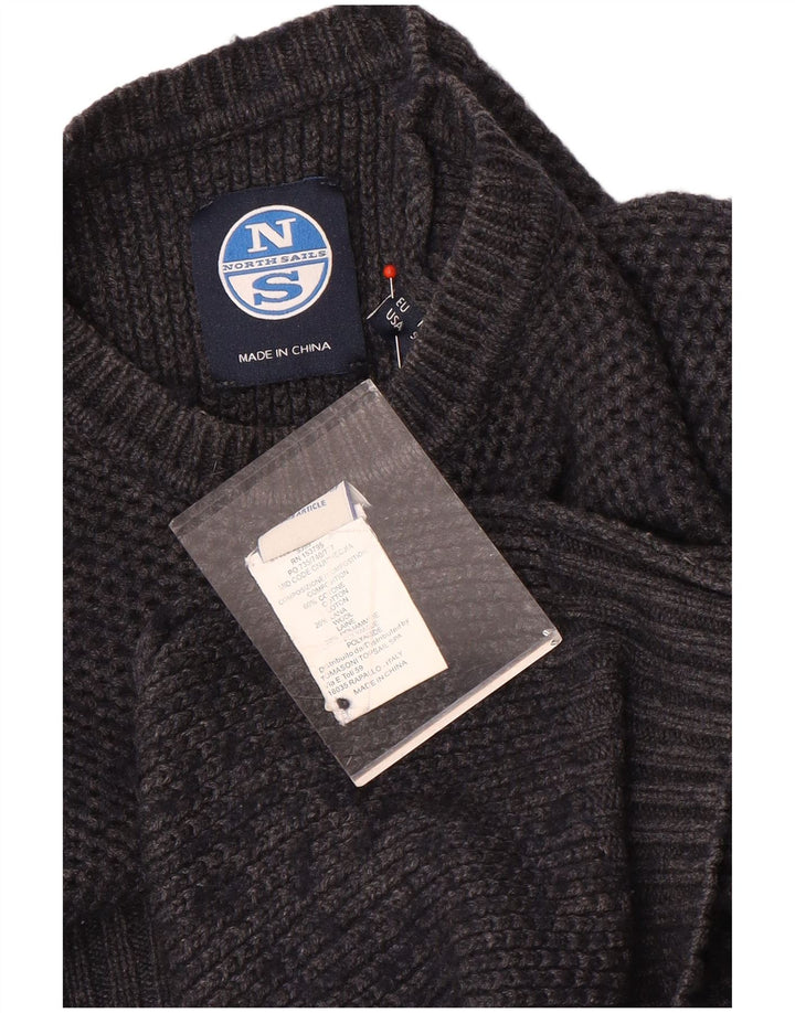 North Sails Jersey De Cuello Redondo Para Hombre Pequeño Algodón Gris