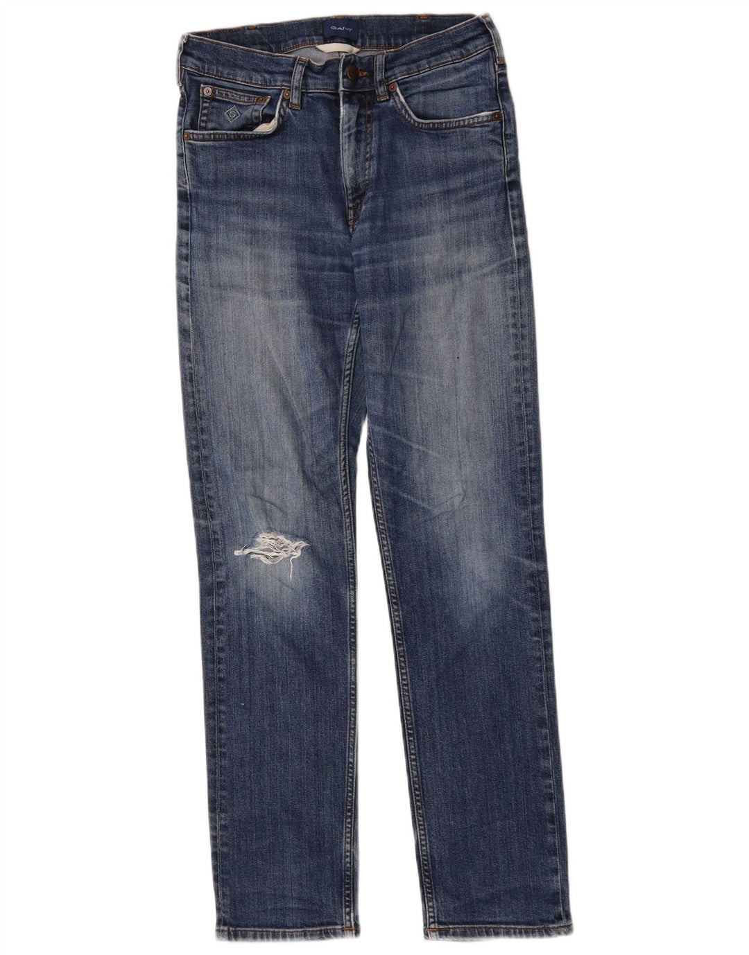 Gant Vaqueros ajustados desgastados para hombre W30 L32 Algodón azul