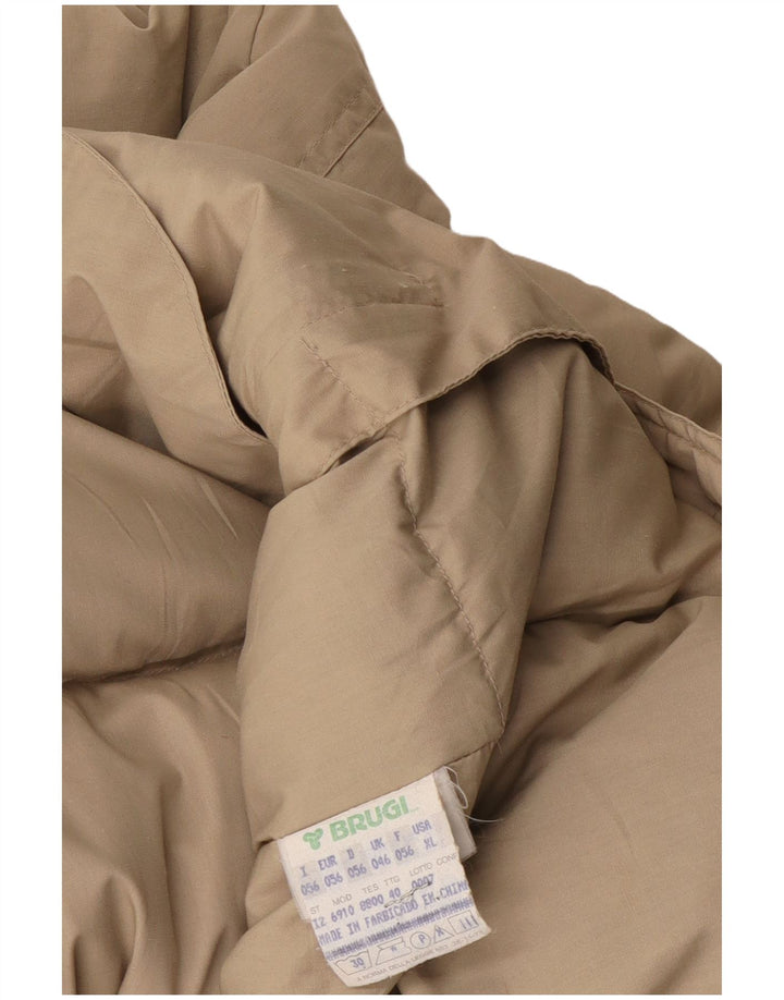 Brugi Chaqueta acolchada con capucha para hombre UK 46 3XL Beige Poliéster