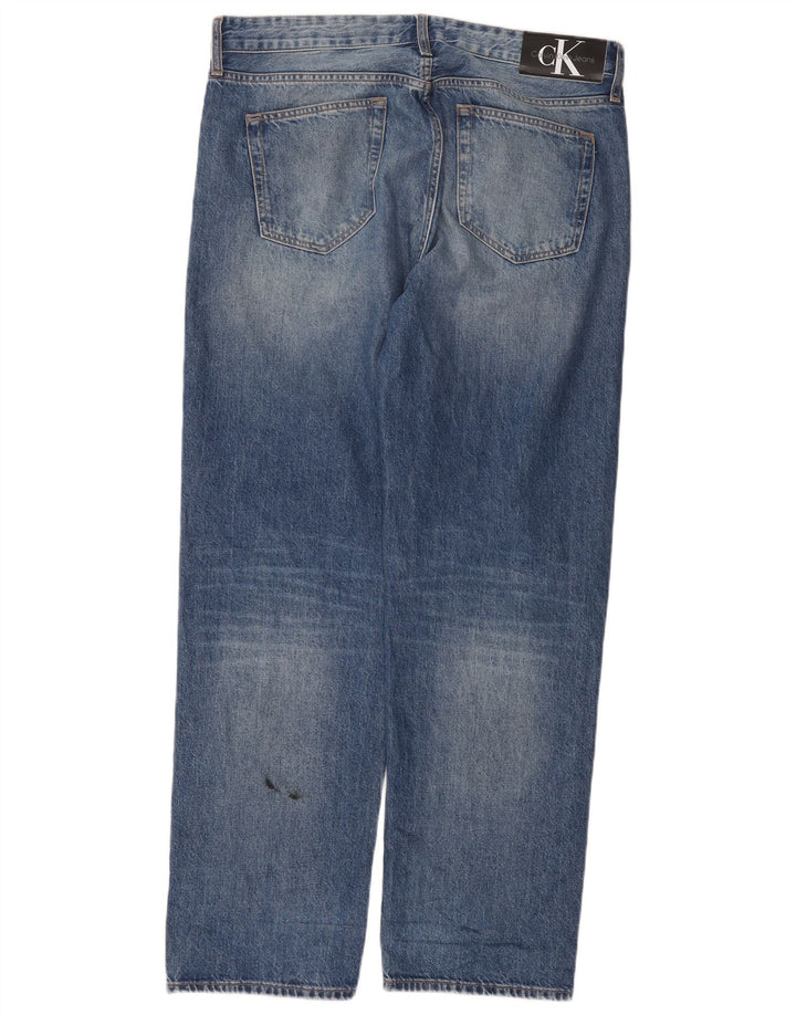 Calvin Klein Jeans rectos para hombre W33 L31 Algodón azul