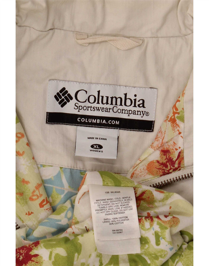 Columbia Chaqueta Bomber para Mujer UK 40 XL Algodón Blanco