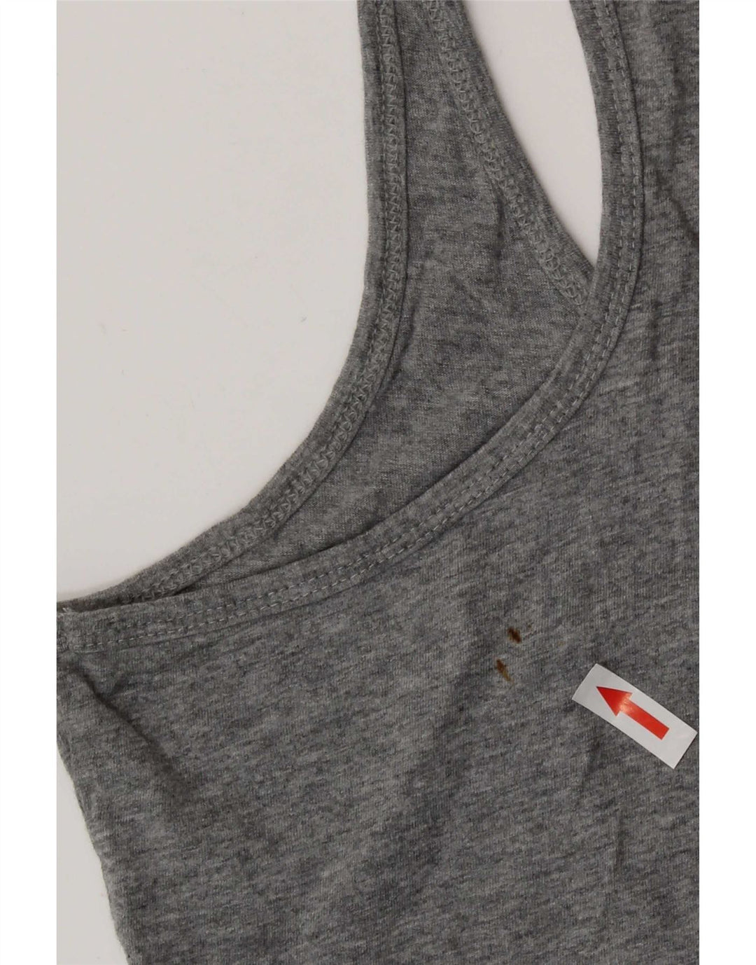 Puma Mujer Gráfico Chaleco Top UK 12 Algodón Gris Medio