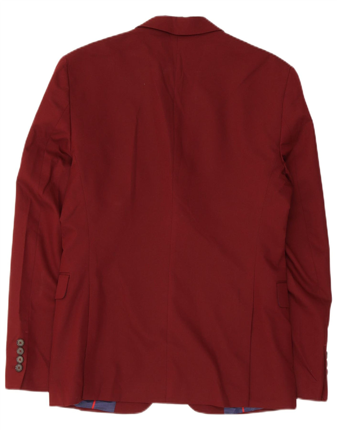 Zara Chaqueta tipo blazer de 2 botones para hombre EU 46 Small Borgoña