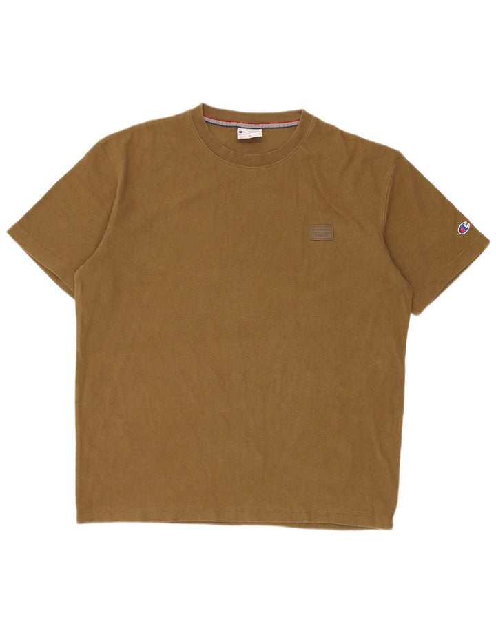 Champion Camiseta para hombre Top Medium Khaki Cotton