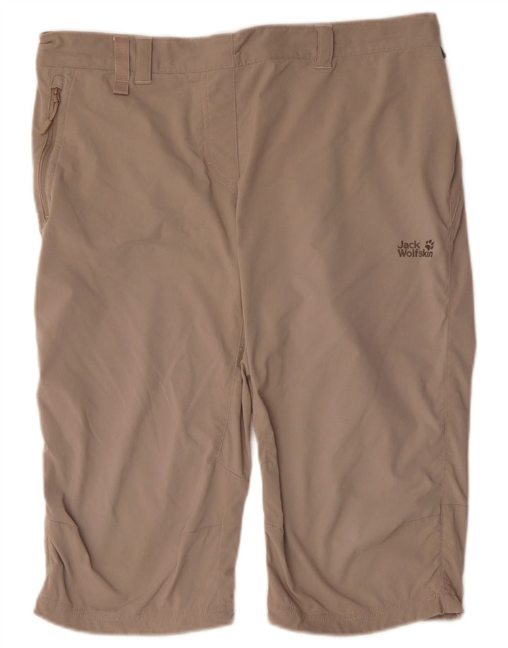 Jack Wolfskin Bermudas para mujer UK 12 Medium W34 Caqui Poliamida