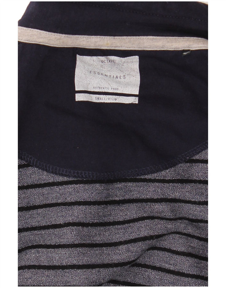 Essentials Hombre Top Manga Larga Pequeño Azul Marino Rayas