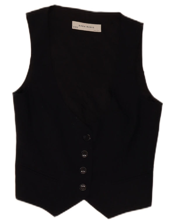 Chaleco Zara Mujer UK 6 XS Negro Poliéster