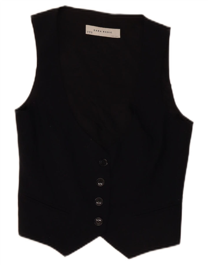 Chaleco Zara Mujer UK 6 XS Negro Poliéster