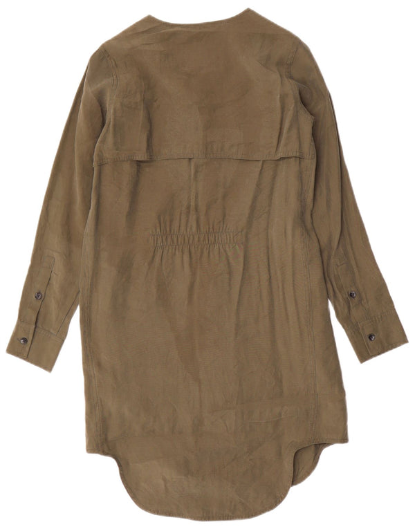 Calvin Klein Jeans Vestido camisero extragrande para mujer UK 6 XS Poliéster caqui
