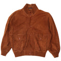 Essebi Chaqueta bomber de ante holgada para hombre EU 46 Small Cuero marrón