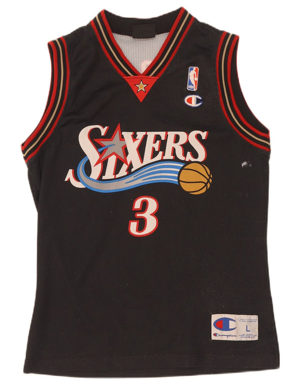 Champion Camiseta sin mangas con gráfico de la NBA para niñas 11-12 años Grande Poliéster negro