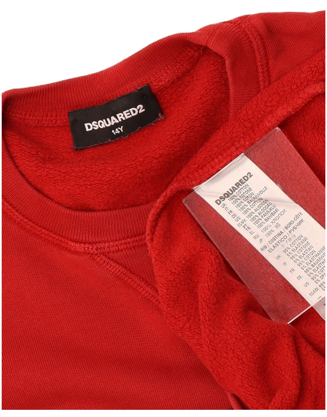 DSQUARED2 Sudadera con estampado gráfico para niño 13-14 años Algodón rojo