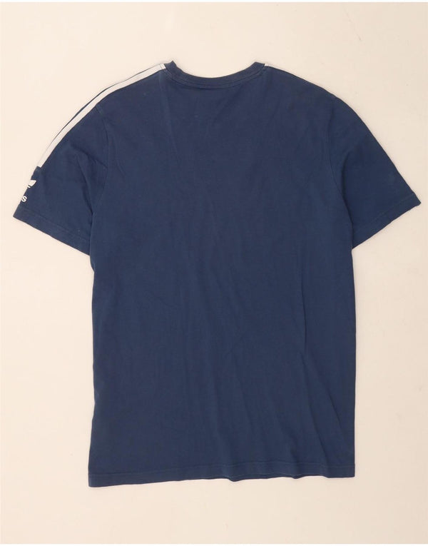 Adidas Hombre Camiseta Gráfica Top XL Azul Marino Algodón