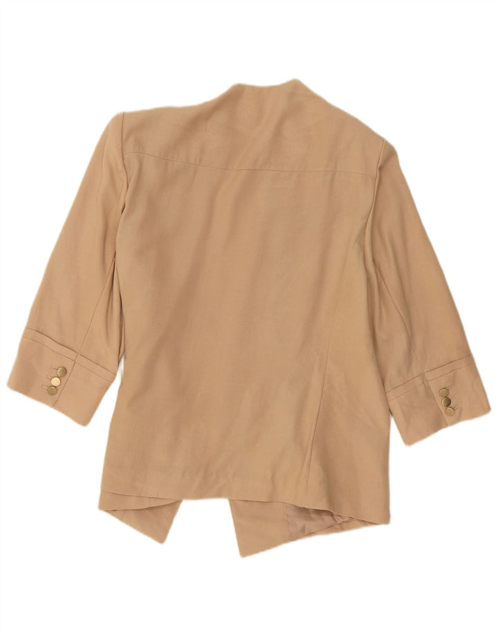 Marks & Spencer Chaqueta Americana Abierta de Manga 3/4 para Mujer UK 20 2XL Beige