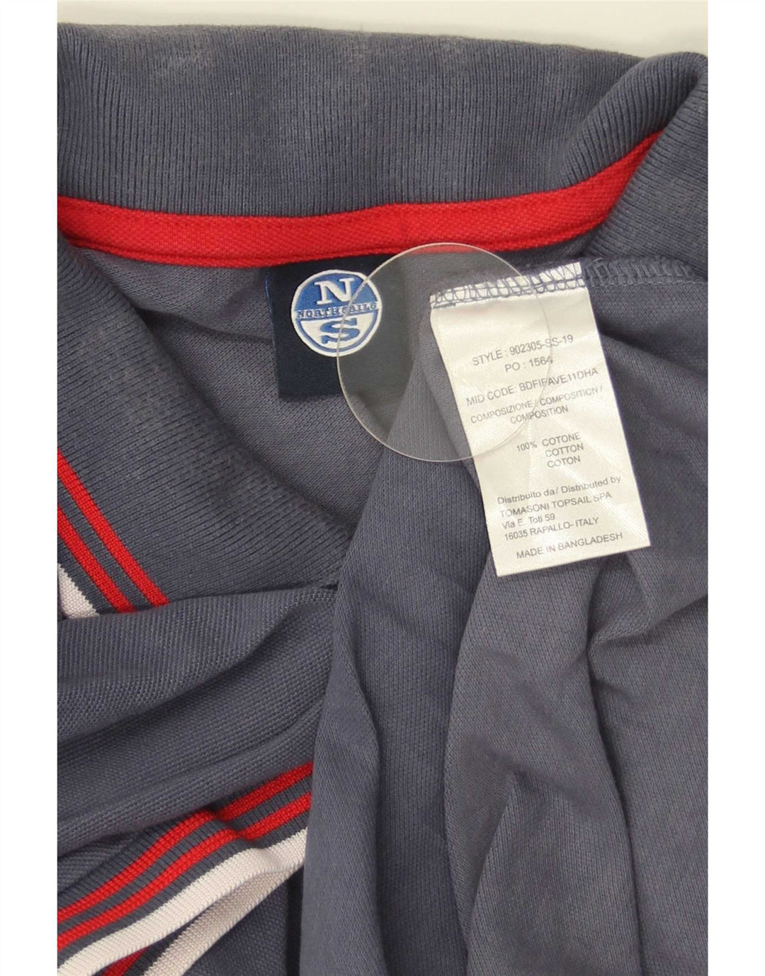 Polo North Sails Hombre Grande Azul Marino Algodón