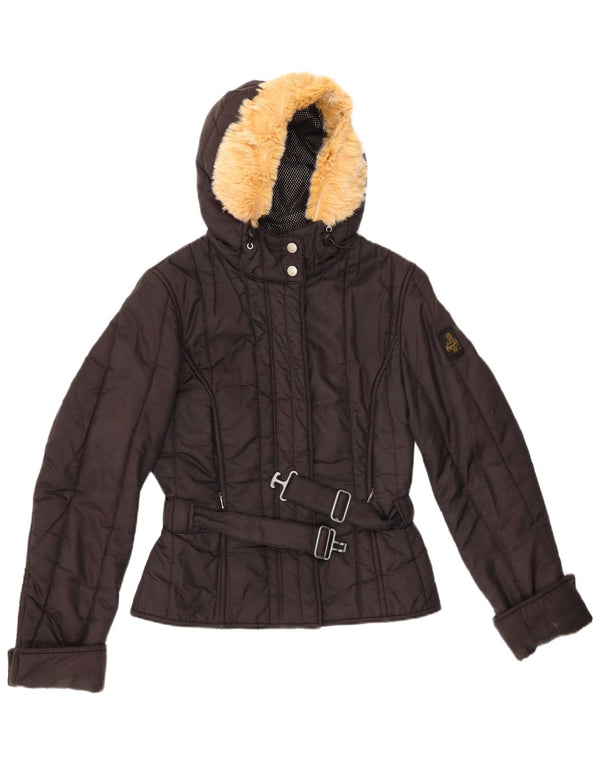 REFRIGIWEAR Chaqueta acolchada con capucha para mujer UK 44 Mediana Poliamida negra