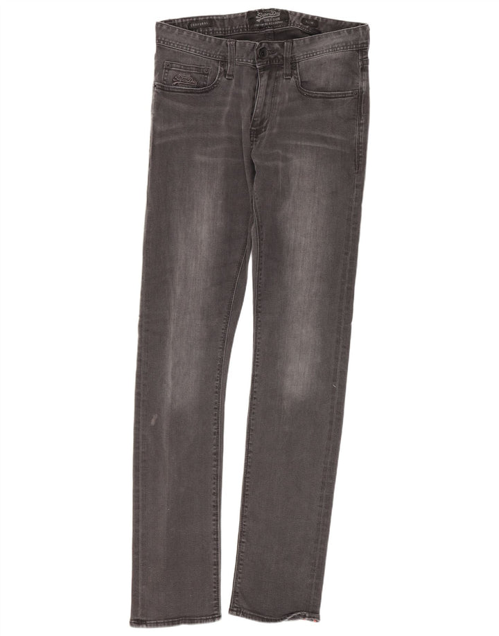 Superdry Vaqueros ajustados para hombre W29 L32 Algodón gris