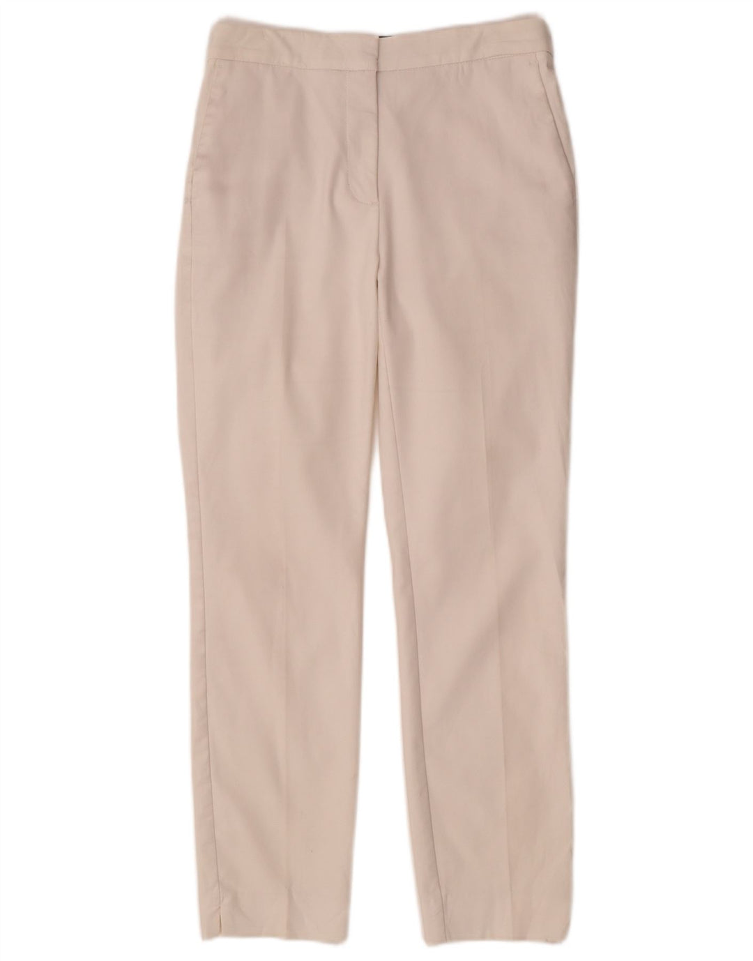 ZARA Mujer Pantalón Chino Recto Mediano W28 L27 Blanco