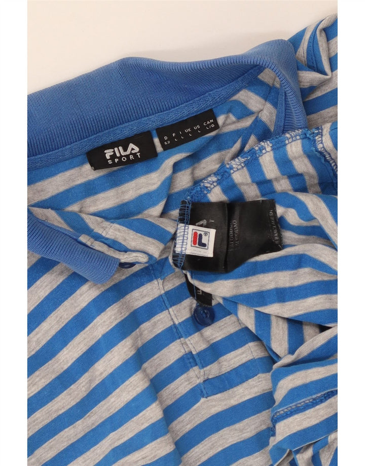 Fila Polo para hombre de algodón a rayas azules grandes