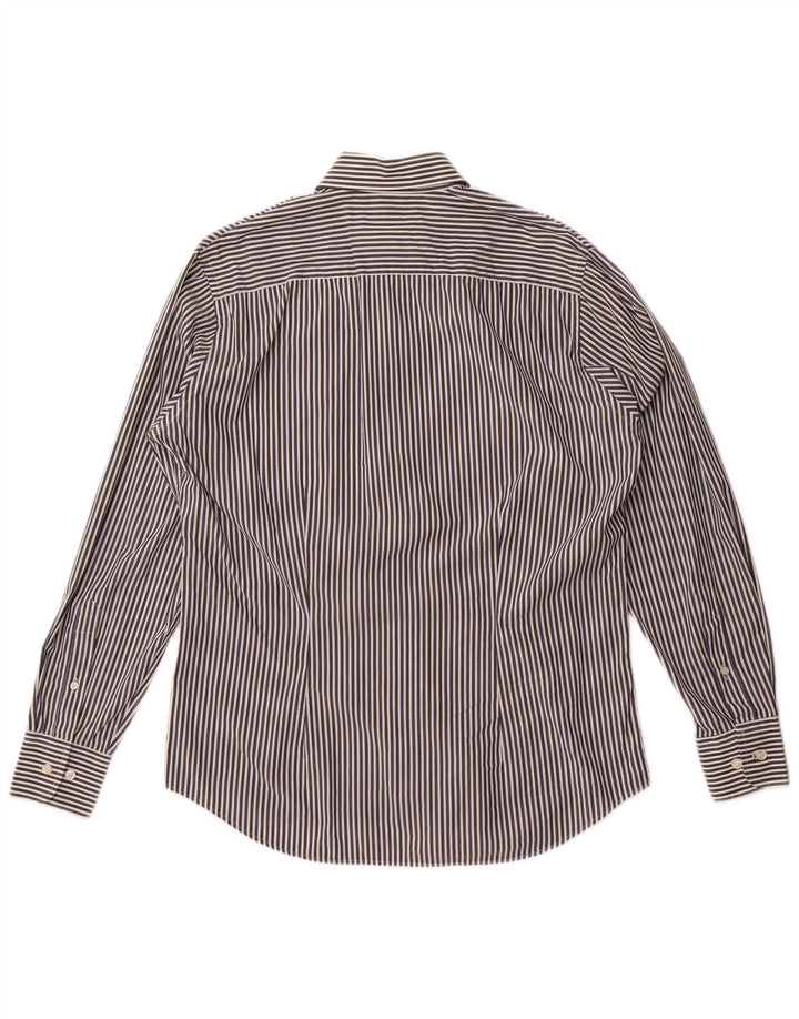 Camisa Fred Perry Hombre Slim Fit De Algodón A Rayas Azul Marino Medio