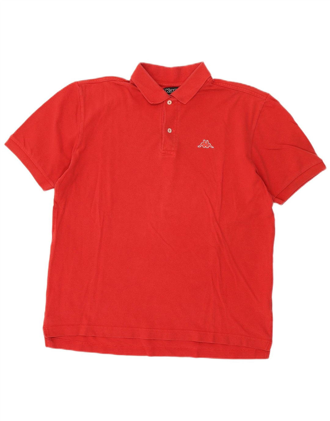 Kappa Polo Hombre Grande Rojo Algodón