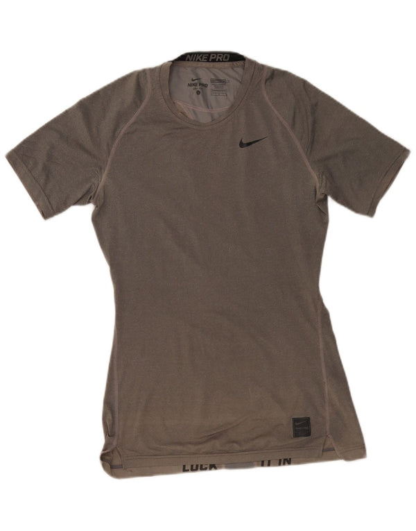 Nike - Camiseta Dri Fit para mujer, talla 40, poliéster gris grande