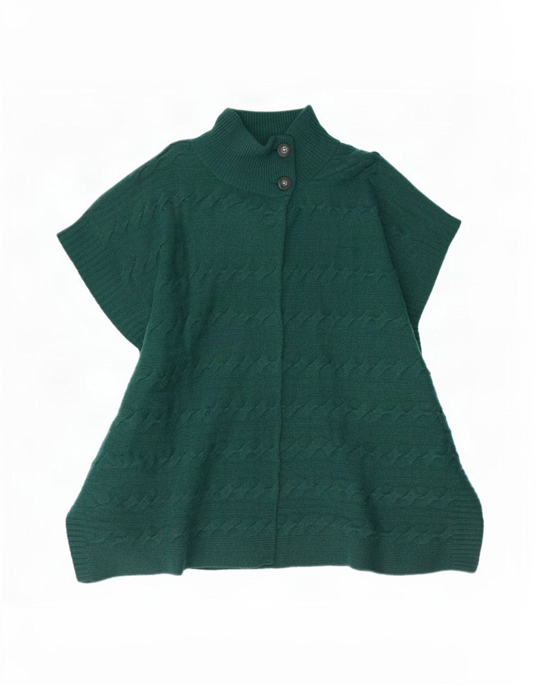 Cárdigan tipo poncho para mujer de White Stuff, talla única, lana de cordero moteada en verde