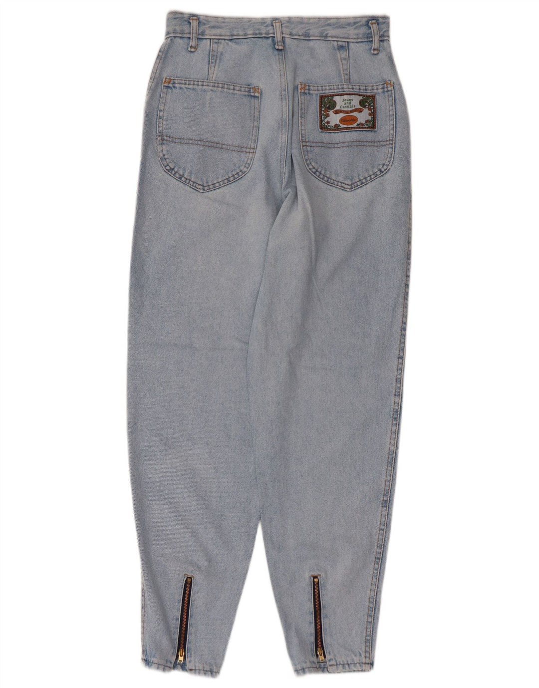 VINTAGE Vaqueros cónicos de cintura alta para mujer W29 L27 Azul