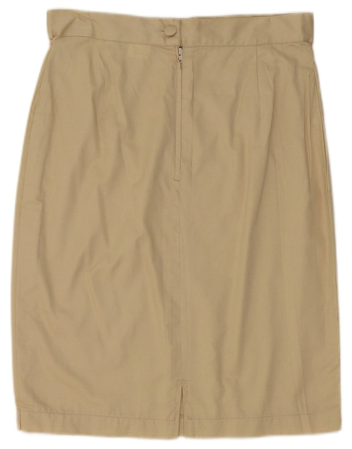 Falda lápiz vintage para mujer W28 Algodón beige medio