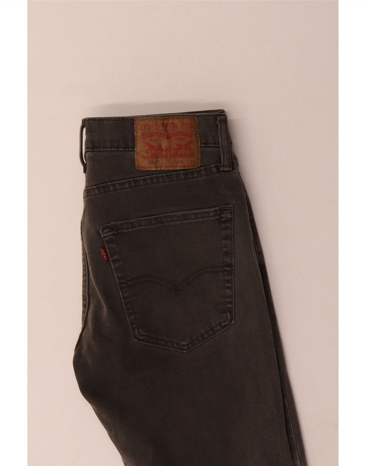 Levi's Hombre 512 Slim Tapered Jeans W30 L32 Algodón Gris
