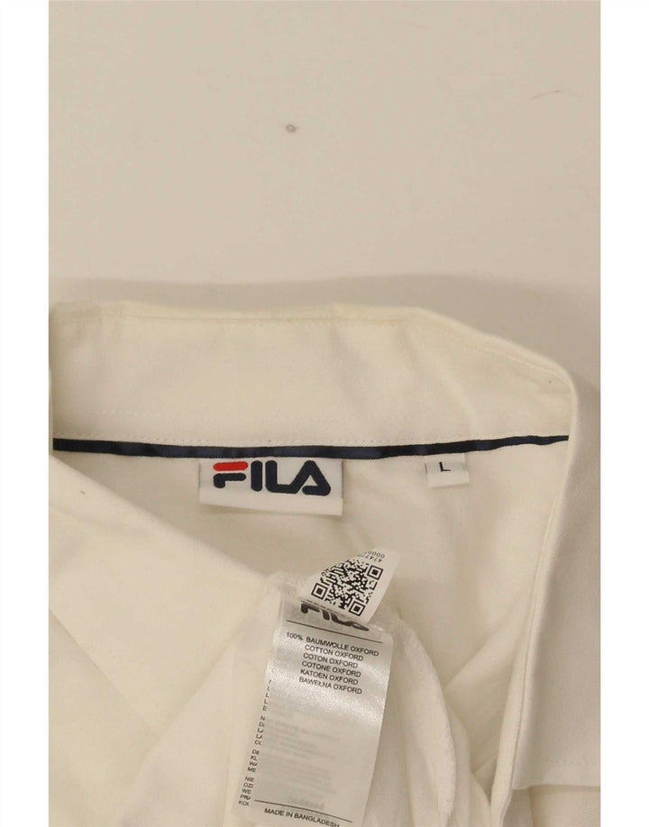 Camisa Fila Hombre Grande Algodón Blanco