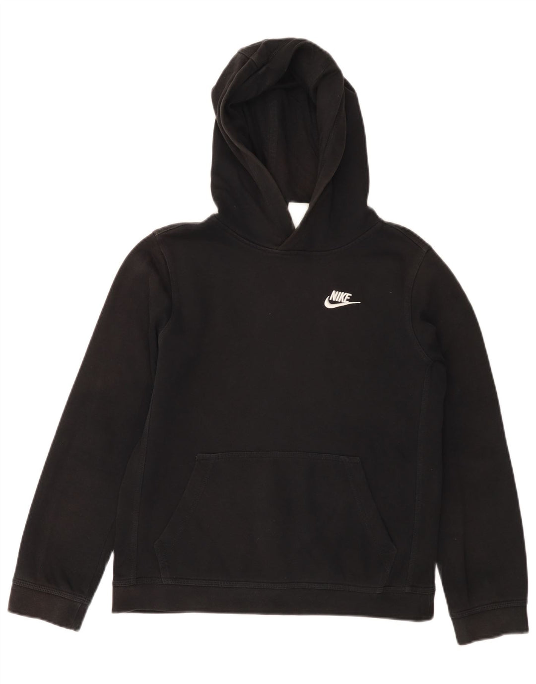 NIKE Sudadera con capucha para niños 12-13 años Grande Negro Algodón