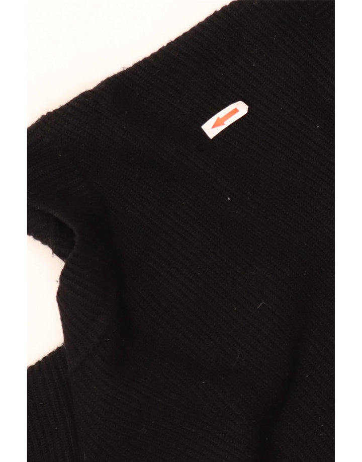 Zara - Jersey extragrande con cuello barco para mujer, talla 10, color negro