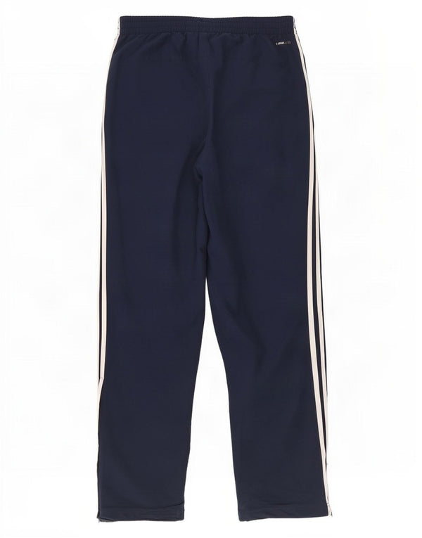 Adidas Mens Climalite Tracksuit Trousers Medium Navy Blue Polyester