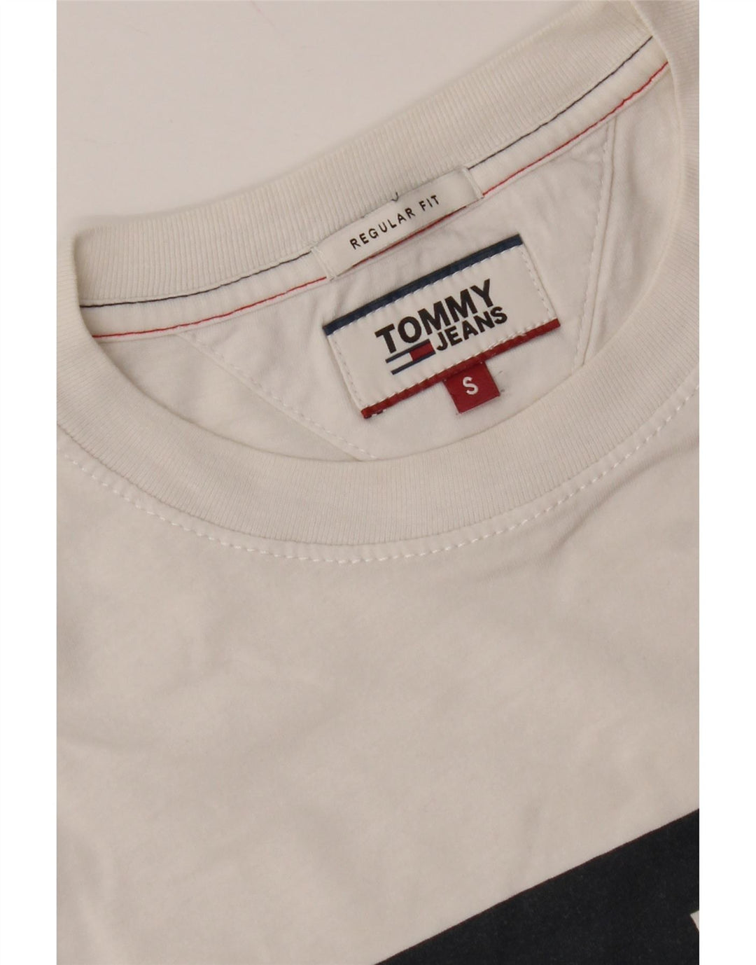 TOMMY HILFIGER Camiseta gráfica para hombre Top Small White Colourblock