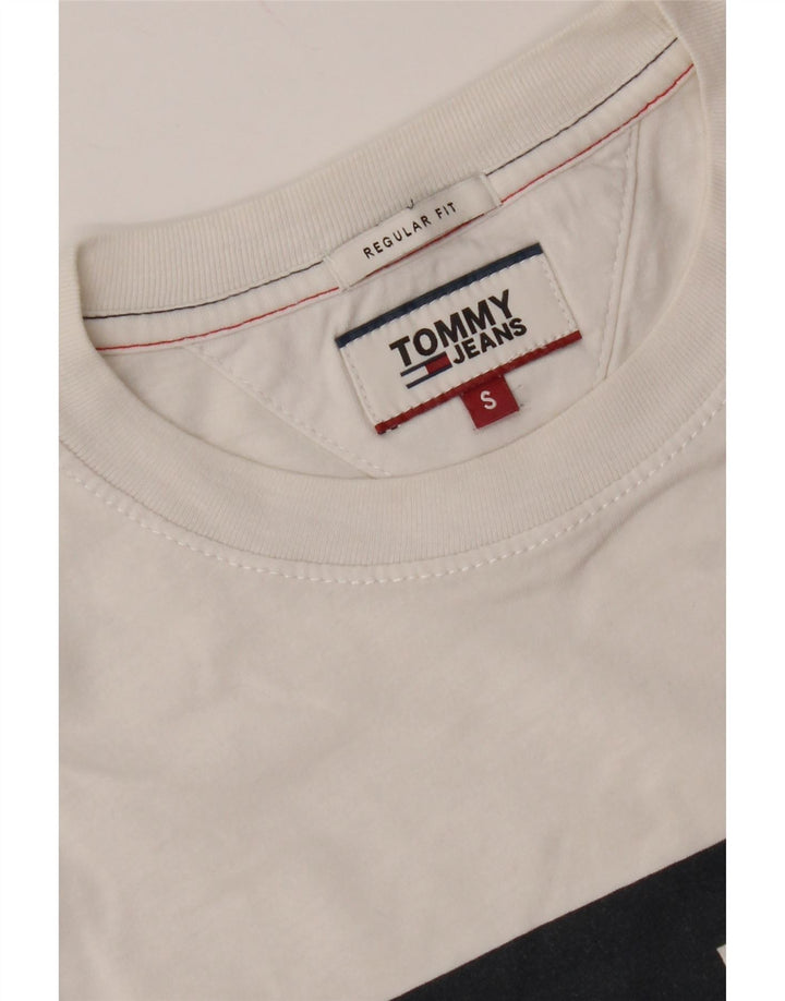 TOMMY HILFIGER Camiseta gráfica para hombre Top Small White Colourblock