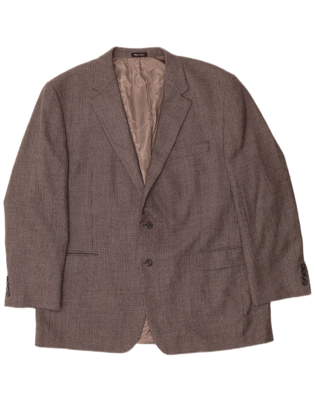 Chaps Chaqueta tipo blazer de 2 botones para hombre, talla 48, 3XL, lana de pata de gallo gris