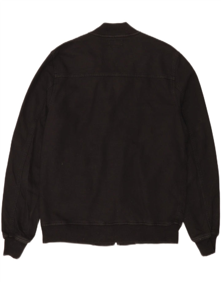 True Religion Chaqueta Bomber para Hombre UK 36 Small Algodón Negro