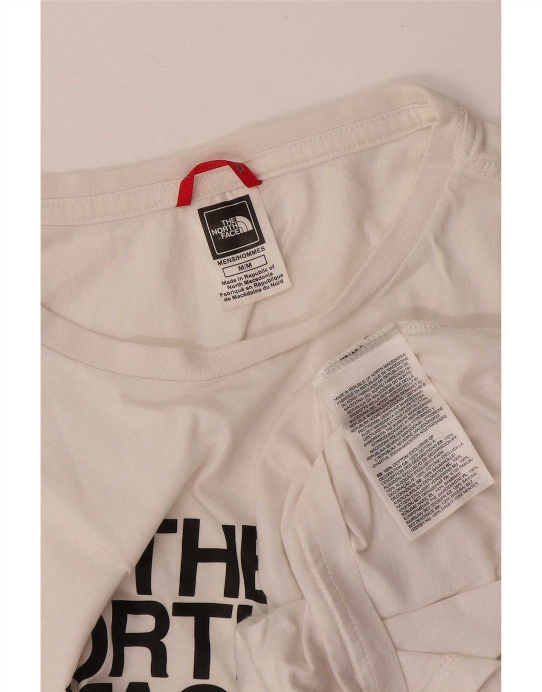 The North Face Camiseta gráfica para hombre Top Medium White Cotton