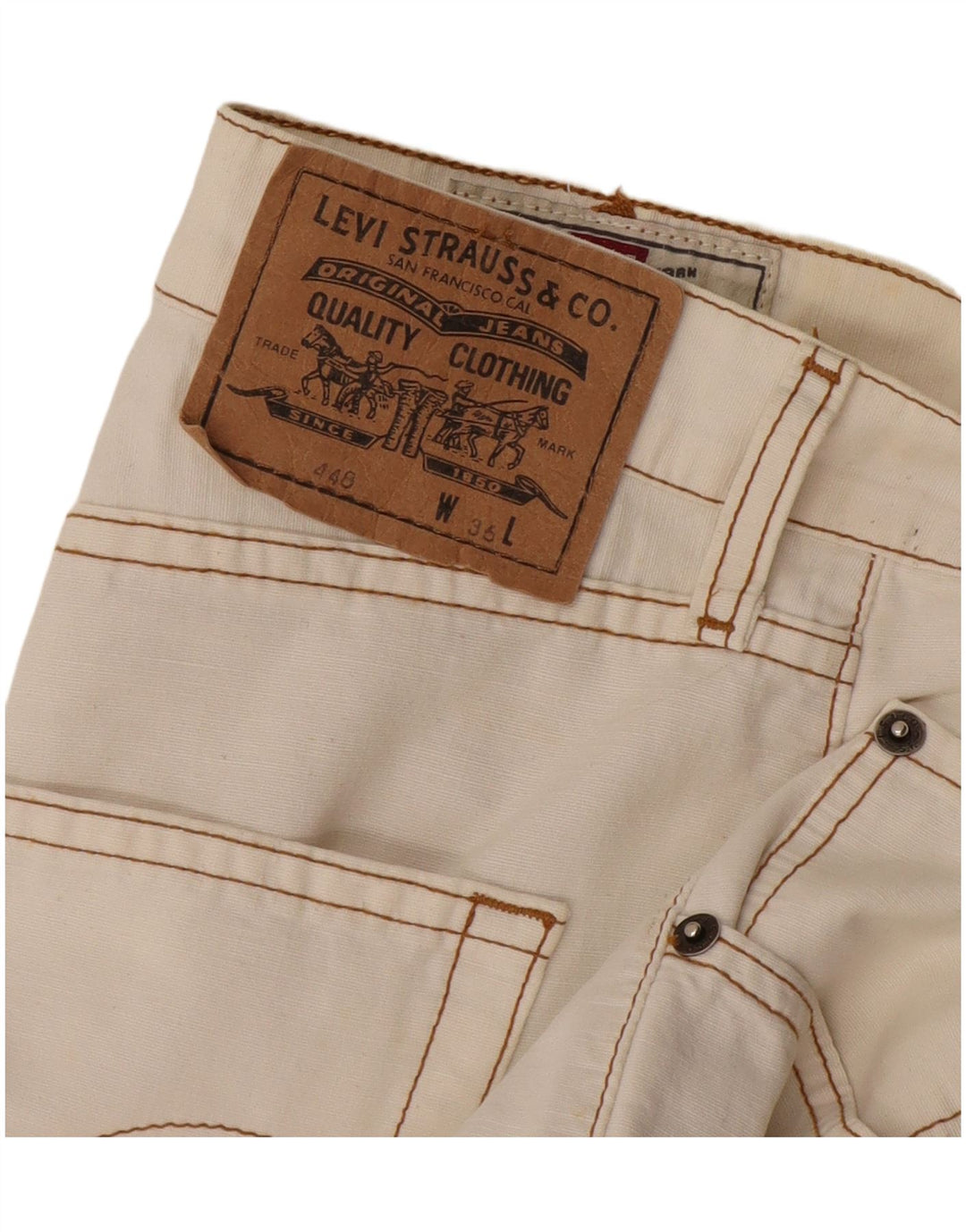 Levi's Shorts casuales para hombre W36 Large Off White