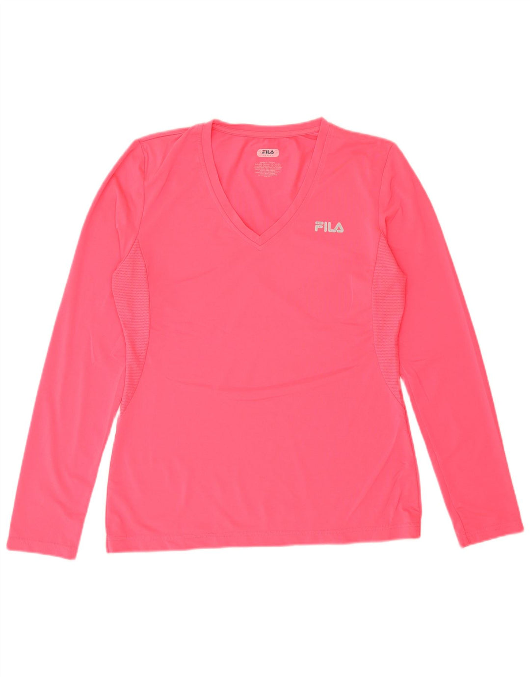 FILA Camiseta de manga larga para mujer UK 40 Grande Poliéster rosa