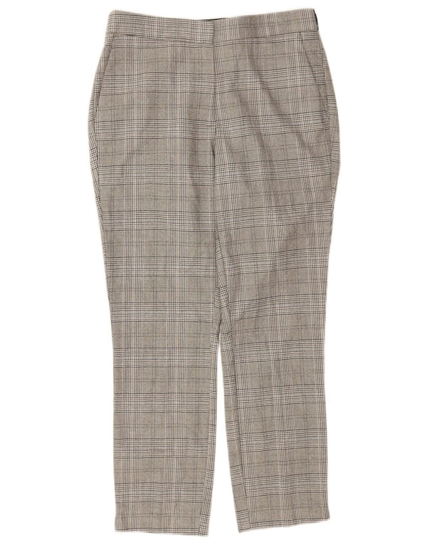 Zara Mujer Pantalones Cortos Pequeños W26 L24 Cuadros Grises